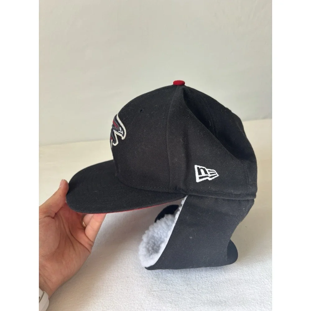 NFL Men's Atlanta Falcons Red/Black New Era Dog Ear Flat Bill Hat 7 5/8 6 Panel